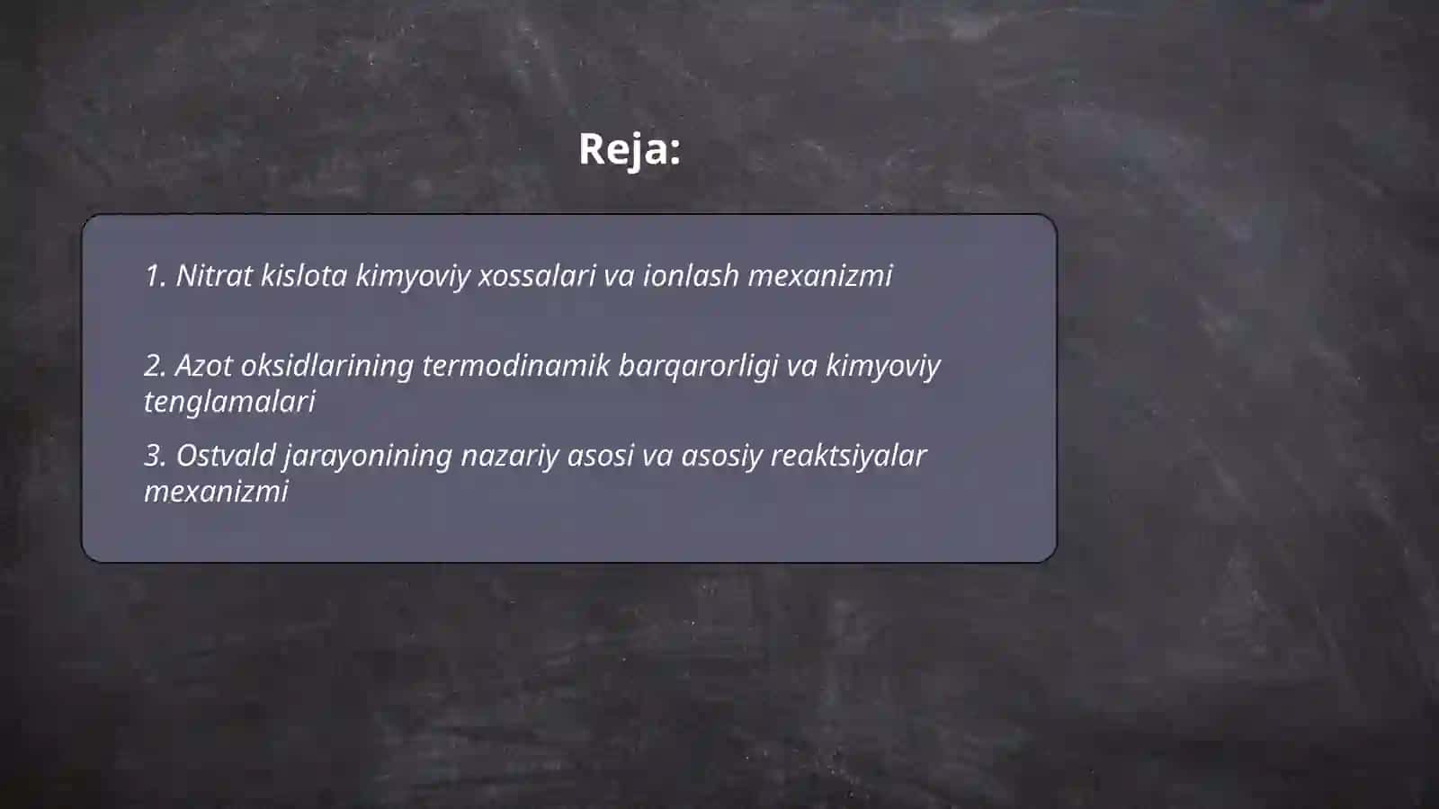 Nitrat kislota ishlab chiqarishning nazariy asoslari 2