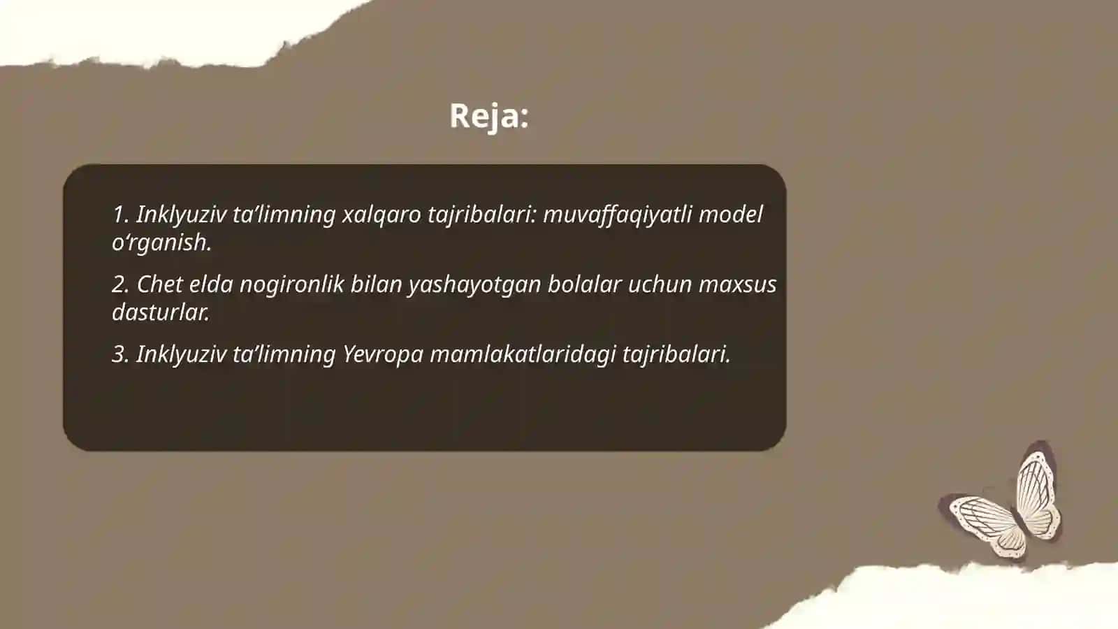 Inklyuziv ta’limni joriy qilish bo‘yicha chet el tajribalari 2
