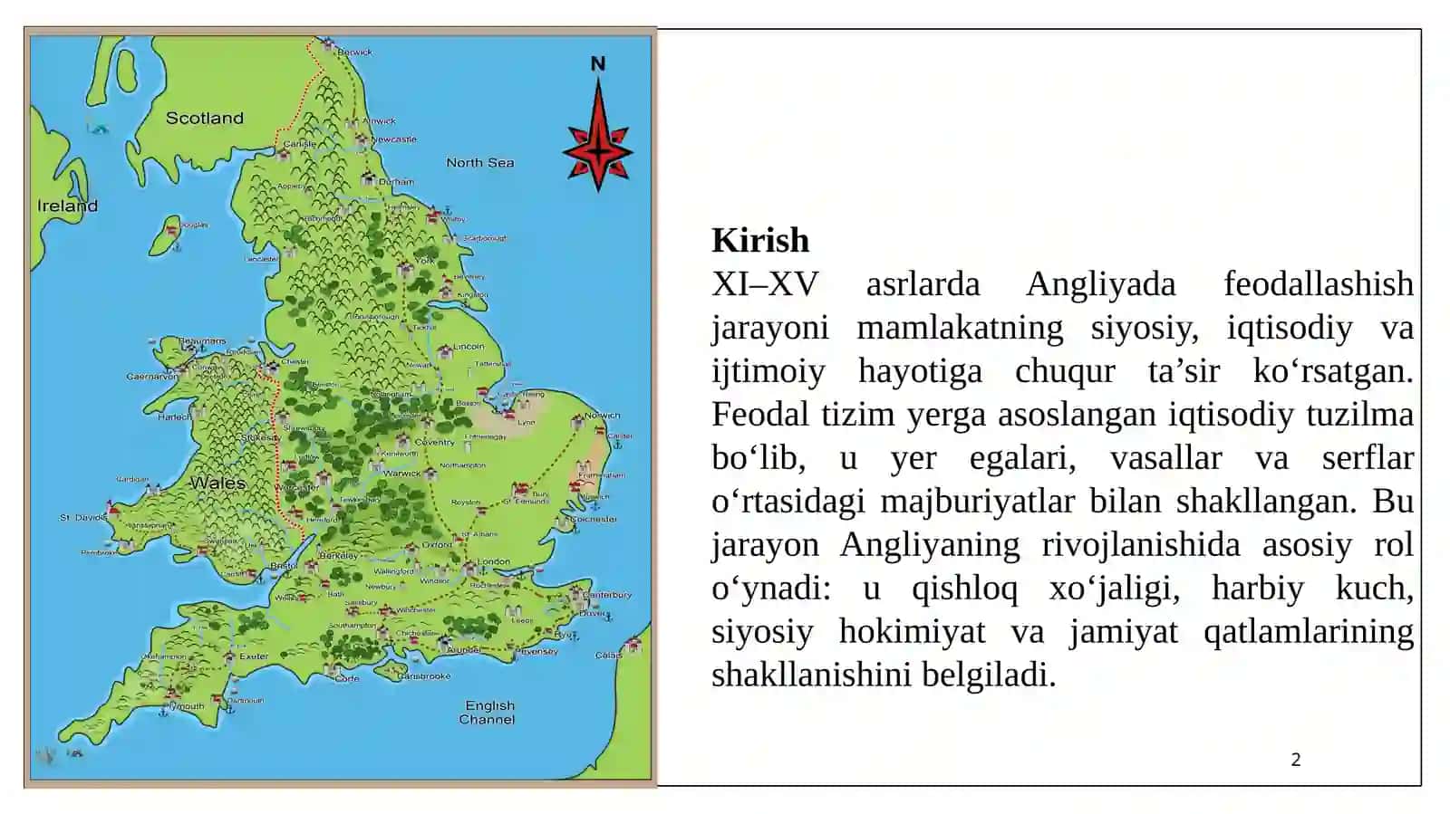 XI-XV asrlarda Angliyada feodallashish jarayoni 2