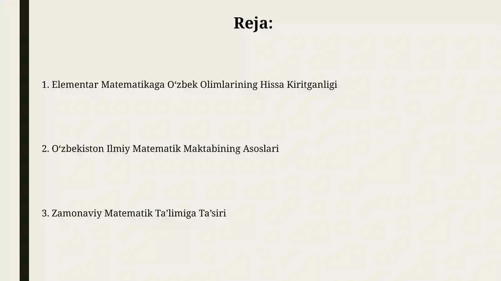 Elementar Matematikaga Oʻzbek Olimlarining Hissasi 2