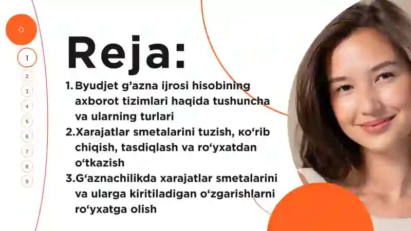 Byudjet tizimi byudjetlari xarajatlari g’azna ijrosi.  Byudjet tashkilotlari xarajatlari smetalarini g’aznachilikda ro’yxatga olish 2