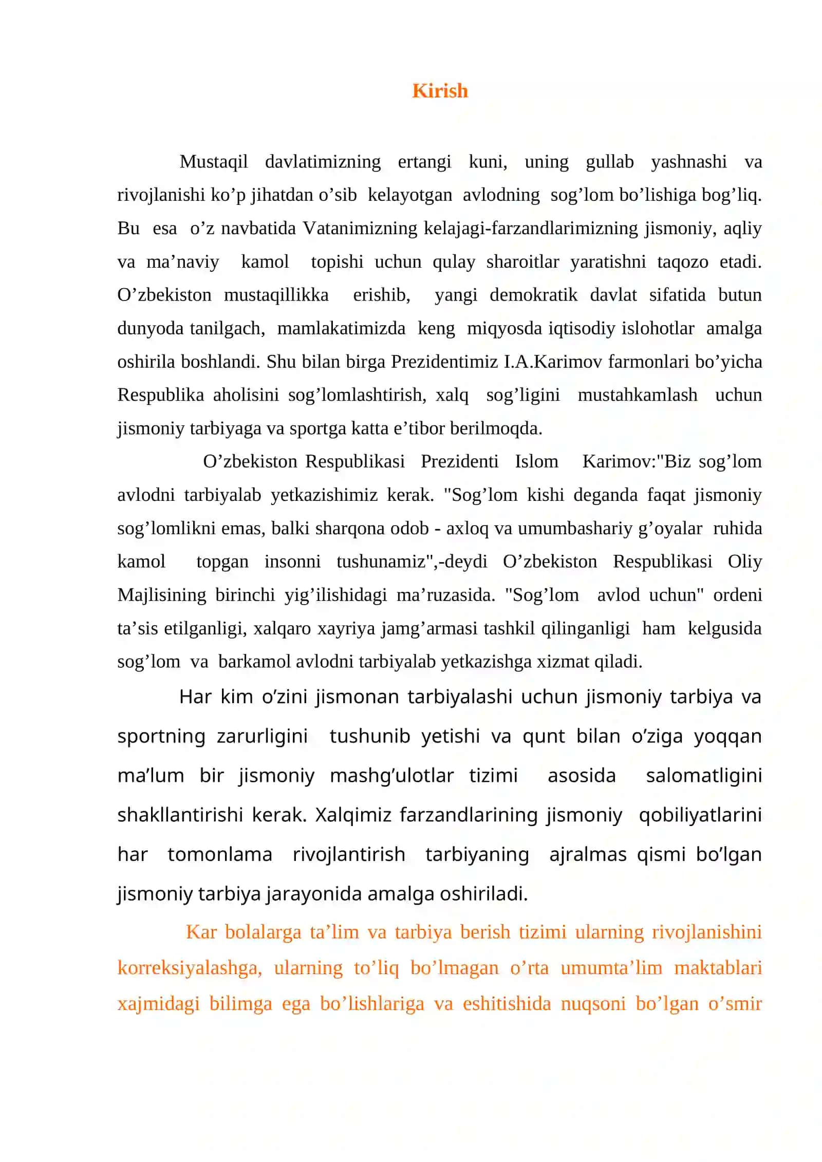 Kar Bolalar Kar Bolalr Maktabida Jismoniy Tarbiya Darslari 2