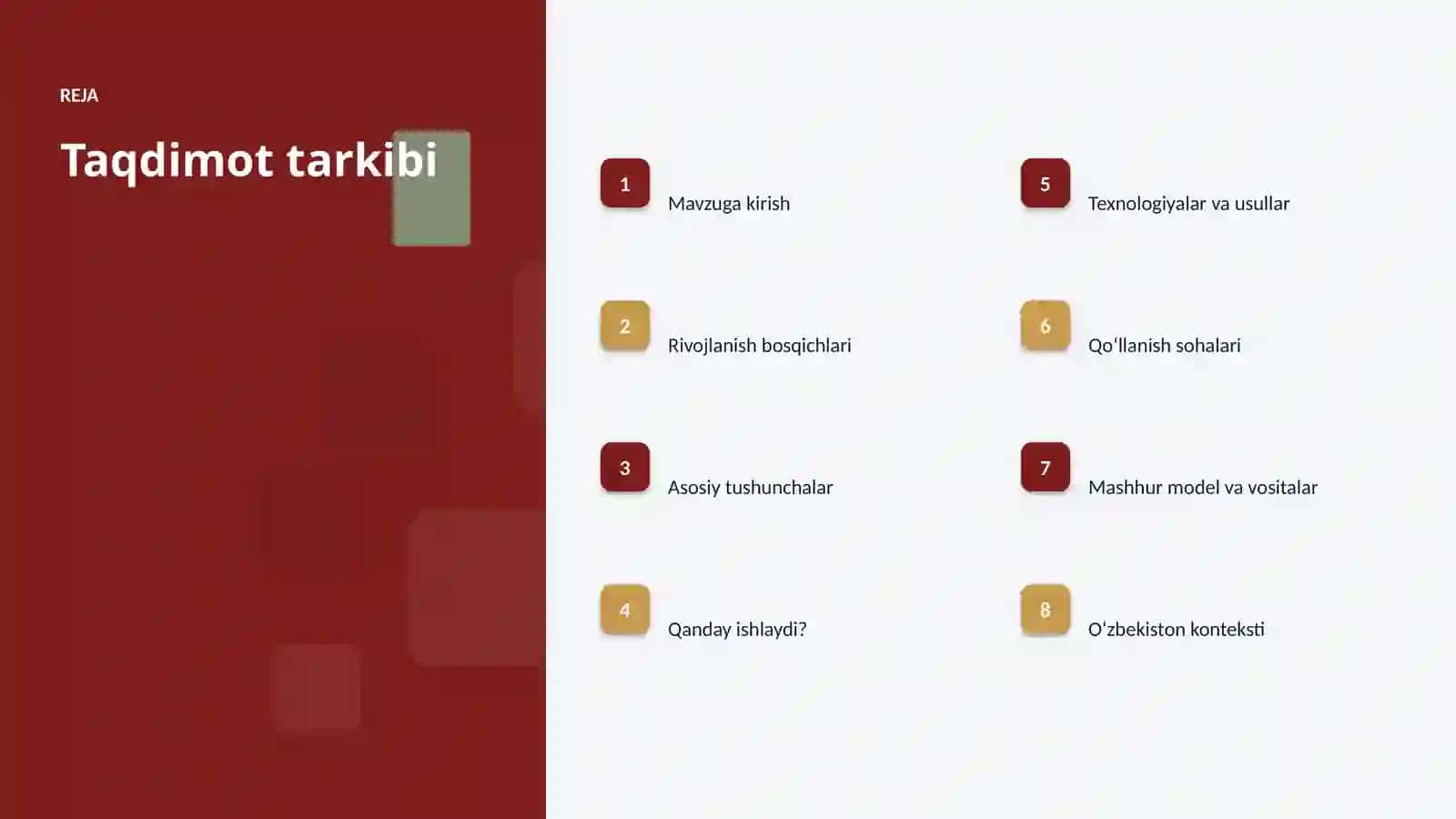 SUNʼIY INTELLEKT • PROFESSIONAL TAQDIMOT 2