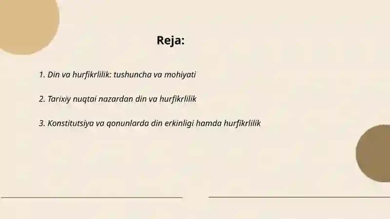 Din va hurfikrlilik 2