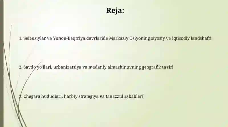 O'rta Osiyoning salavkiylar, Yunon-Baqtriya davlatlari davridagi tarixiy geografiyasi 2