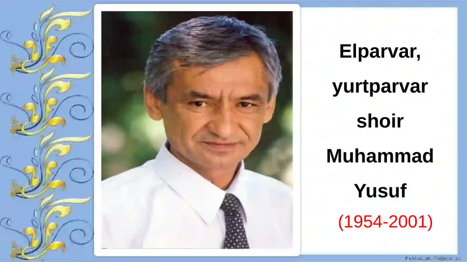 8-sinf Adabiyot Elparvar va yurtparvar shoir Muhammad Yusuf dars taqdimot 2