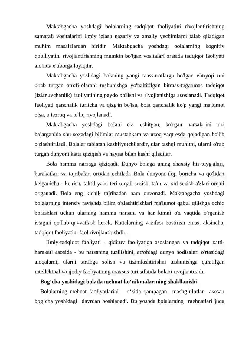 Maktabgacha yoshdagi bolalarning tadqiqot faoliyati 2
