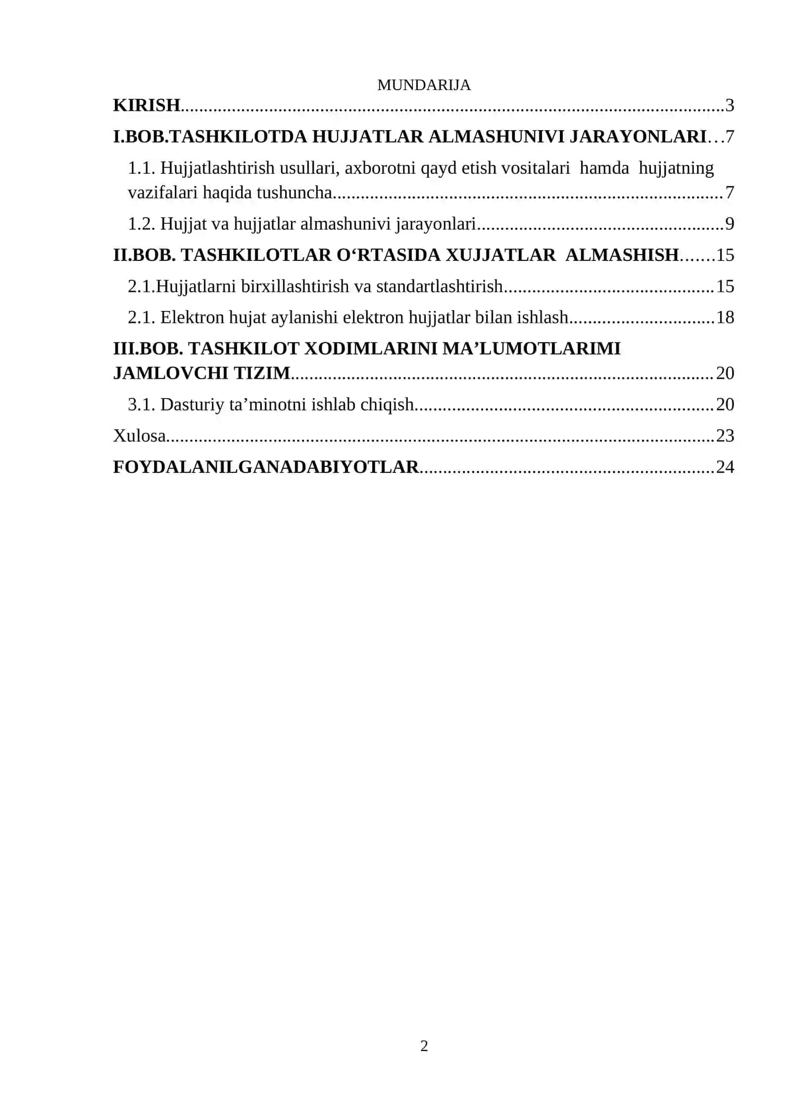 Tashkilotlar o‘rtasida xujjat almashish axborot tizimini yaratish 2