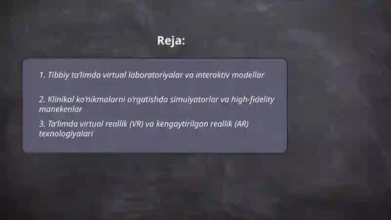 Tibbiy ta‘limda axborot texnologiyalardan foydalanish 2