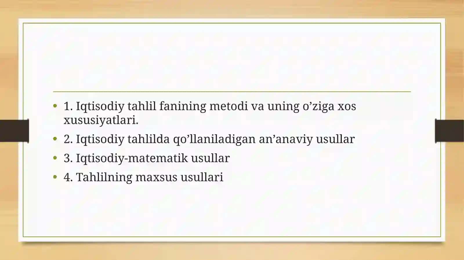 IQTISODIY TAHLILNING METODI VA USULLARI 2