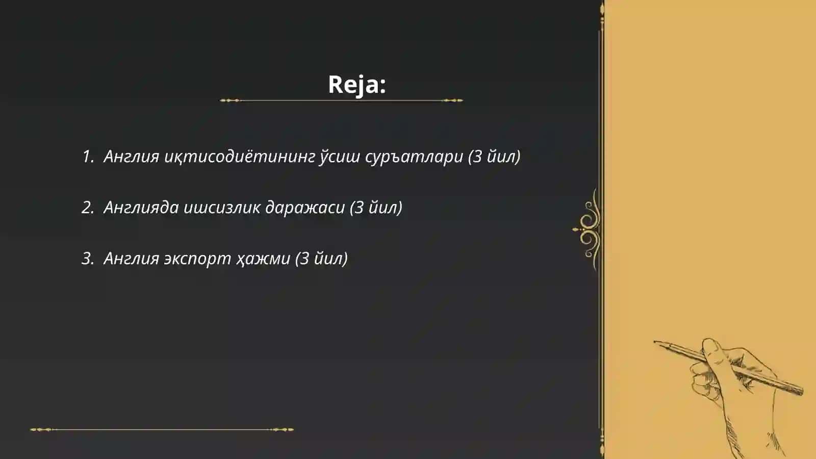 Angliya 3 yillik statistika 2