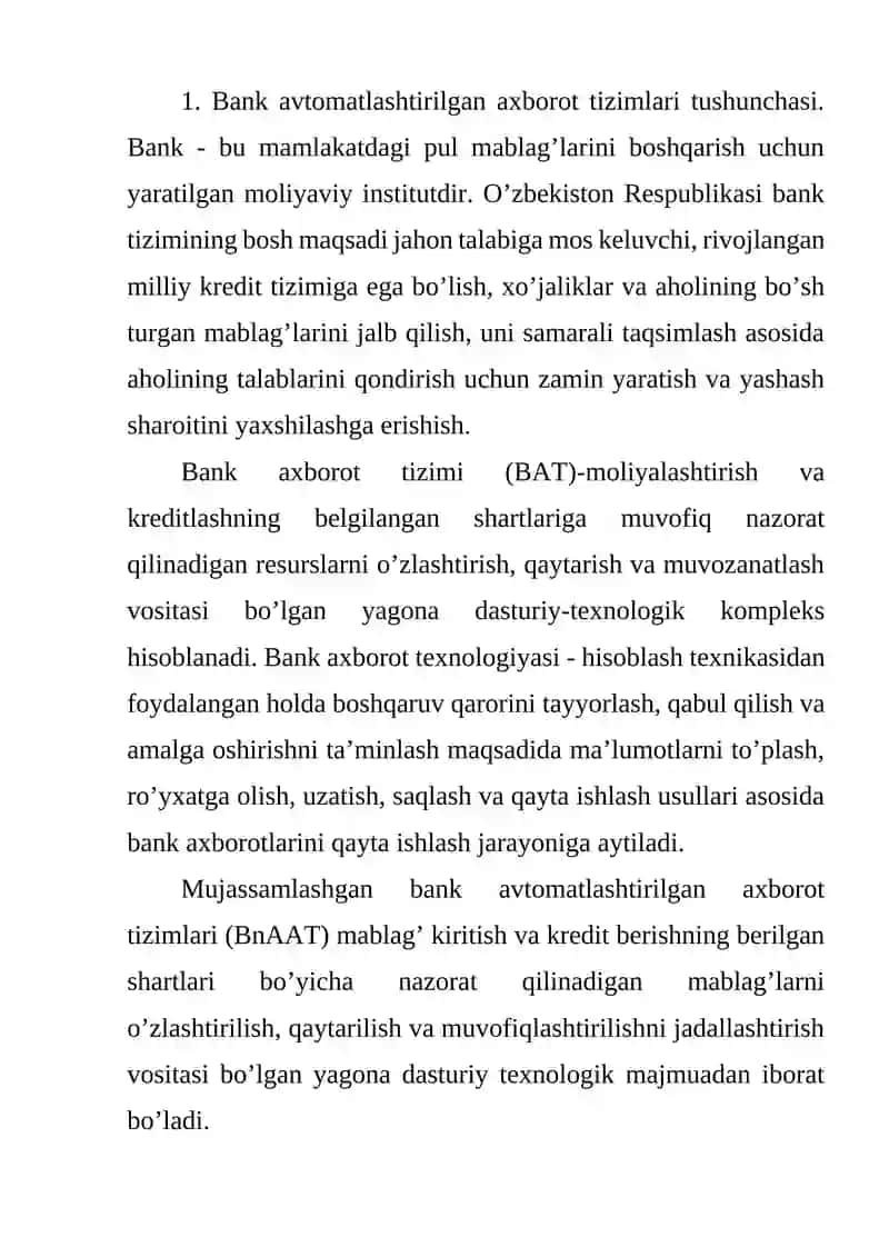Bank axborot tizimi (BAT) 2