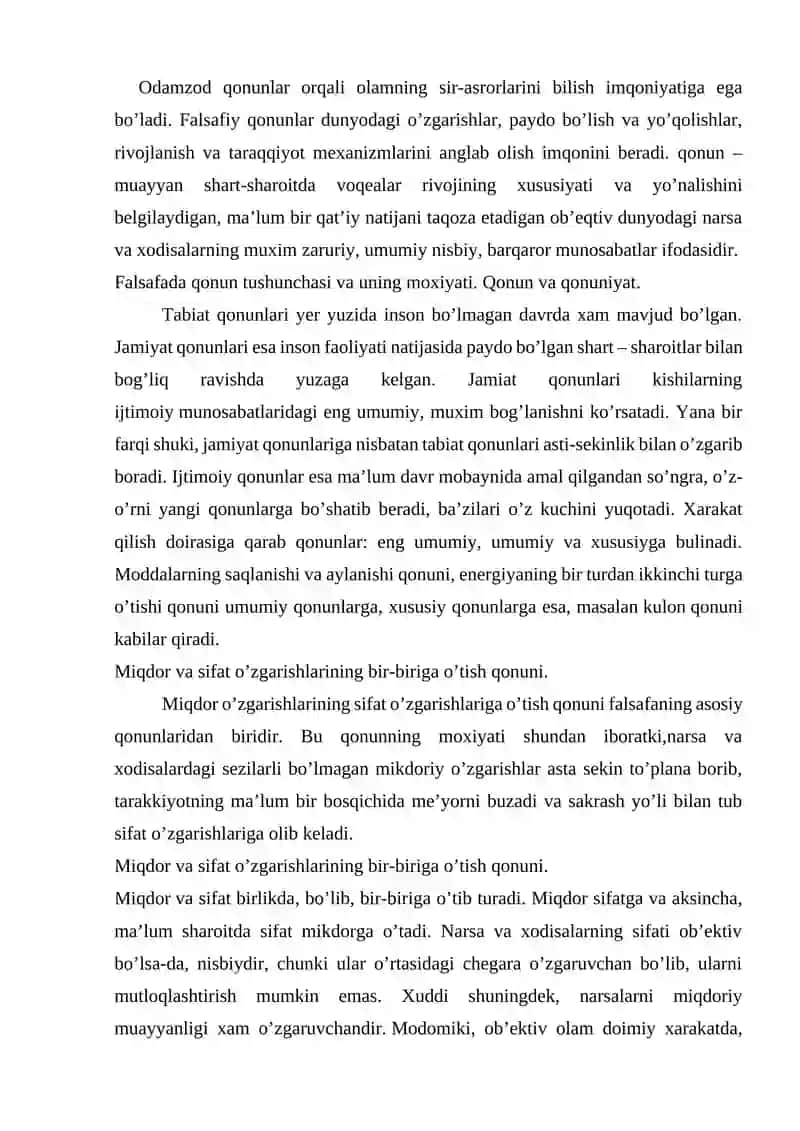 Falsafiy qonunlar tahlili 2