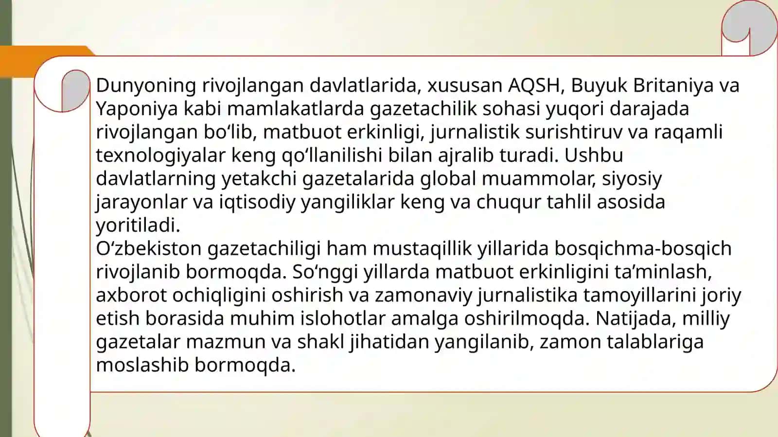 Gazetalari rivojlangan davlatlar 2