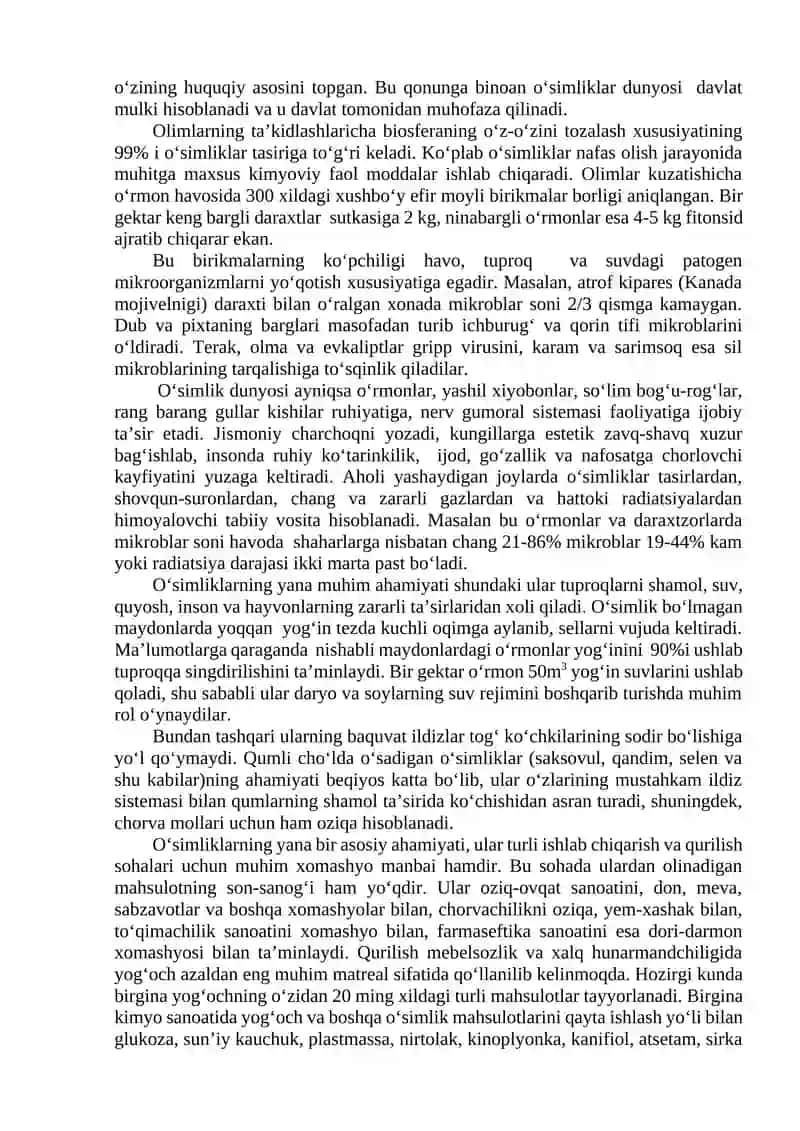 Oʻsimlik va hayvonot dunyosini muxofaza qilish 2