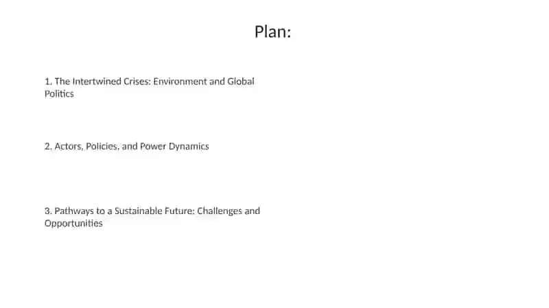 Environmental issues in global politics 2