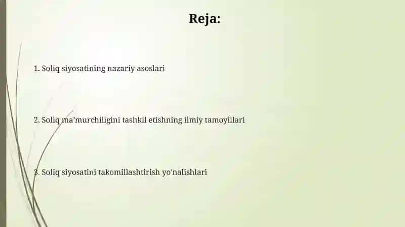 Soliq siyosati, soliq ma’murchiligini tashkil etishni ilmiy asoslari 2