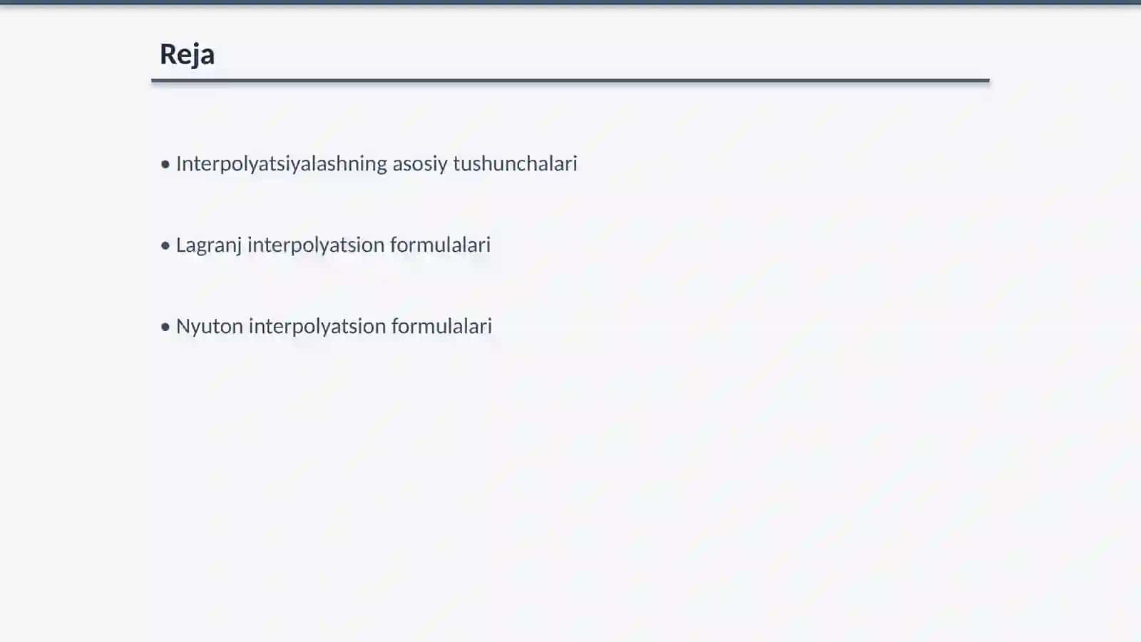 Interpolyatsiyalash. Lagranjning va Nyutonning interpolyatsion formulalari 2