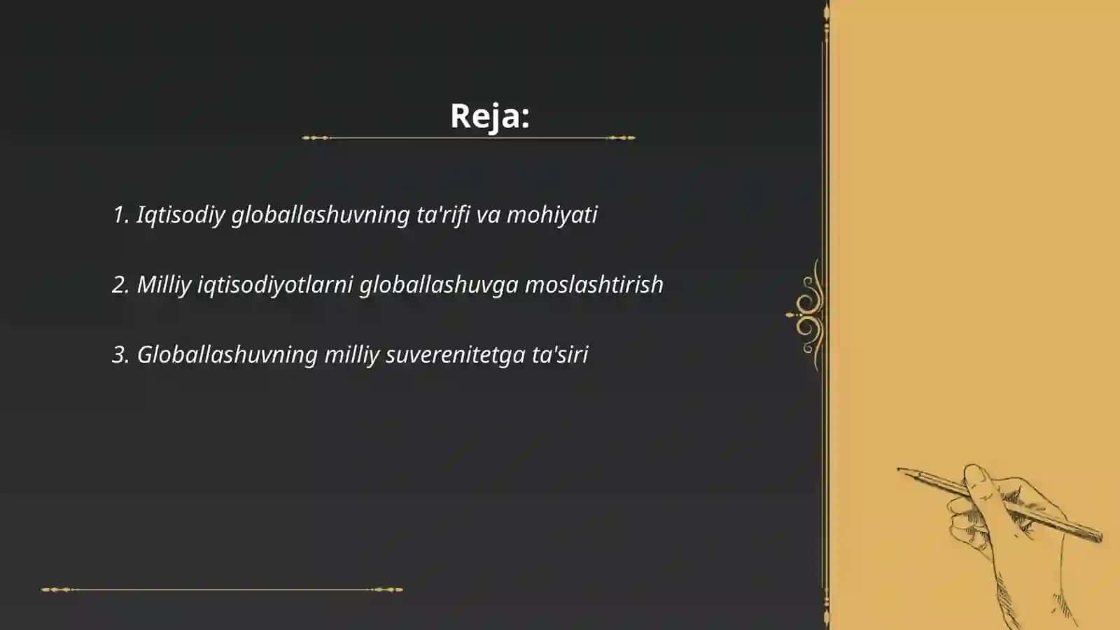 Iqtisodiy jarayonlarning globallashuvi va milliy manfatlar 2