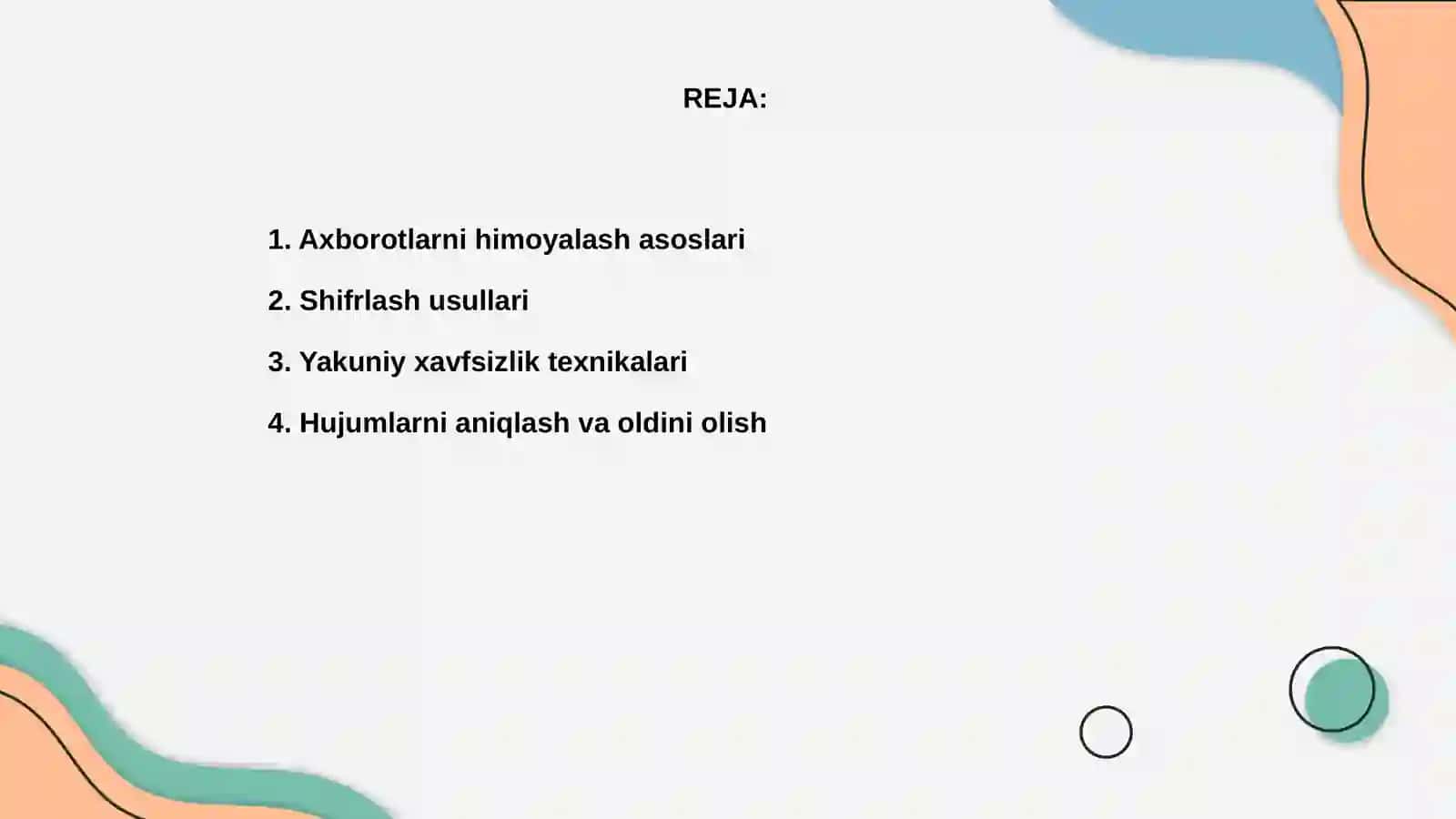 Axborotlarni himoyalash usullari 2