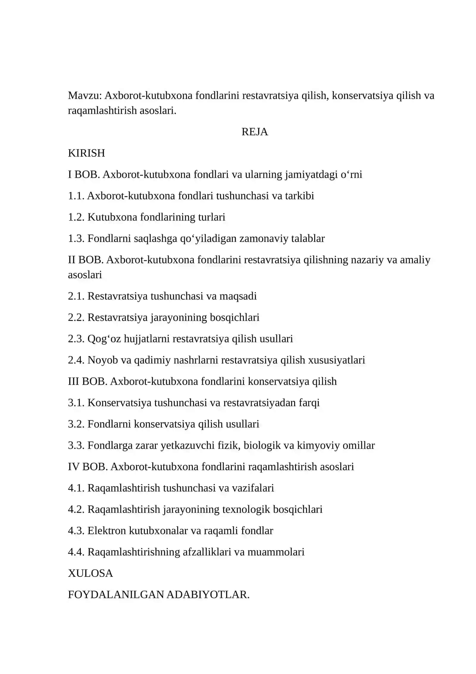 Kutubxona axborot fondlarini restavratsiya qilish va rasmiylashtirish asoslari 2