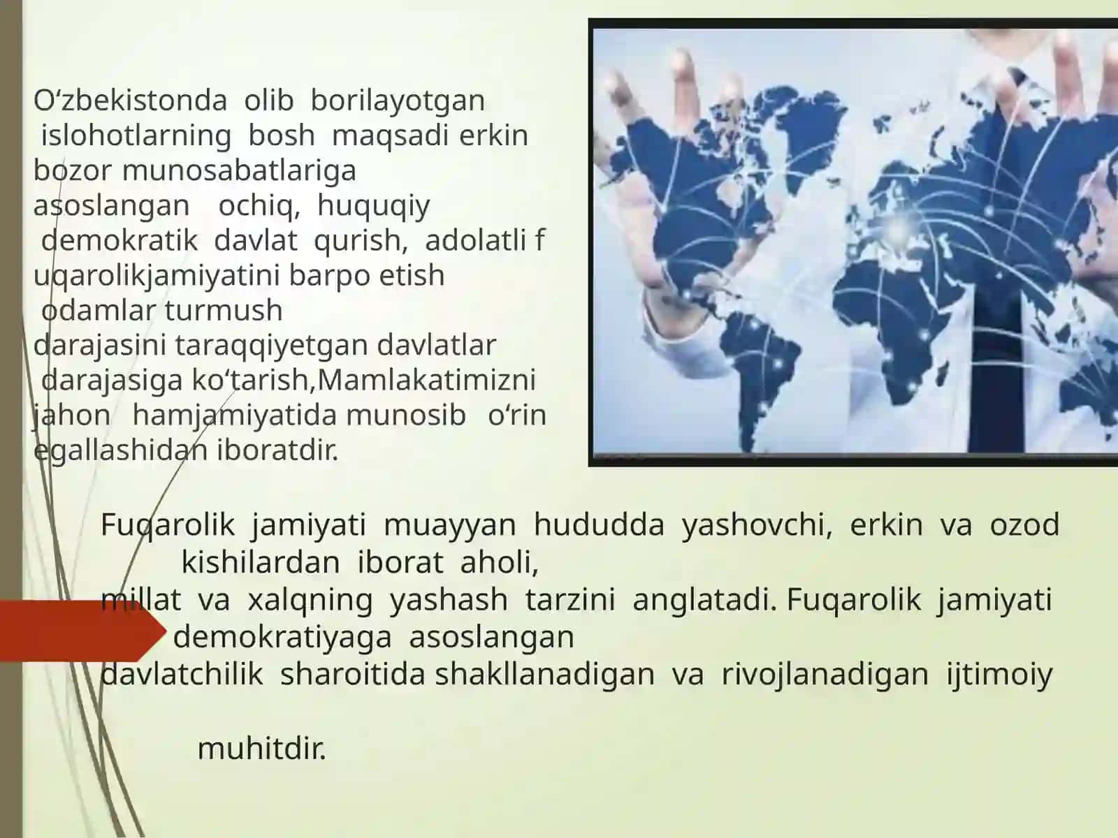 FUQOROLIK JAMIYATINING ASOSIY BELGILARI VA TAMOYILLARI 2