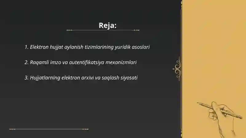 Elektron hujjat aylanish tizimlari 2