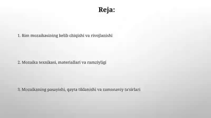Rim mozaikasining kelib chiqishi va rivojlanishi 2