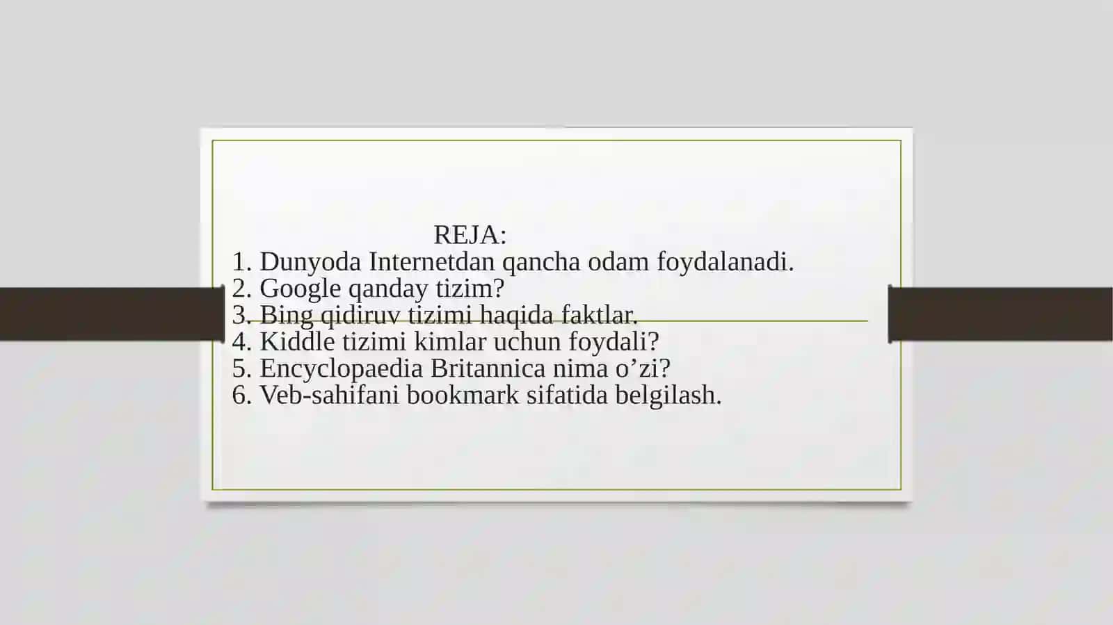 INTERNETDA ISHLASHNI O’RGANISH 2