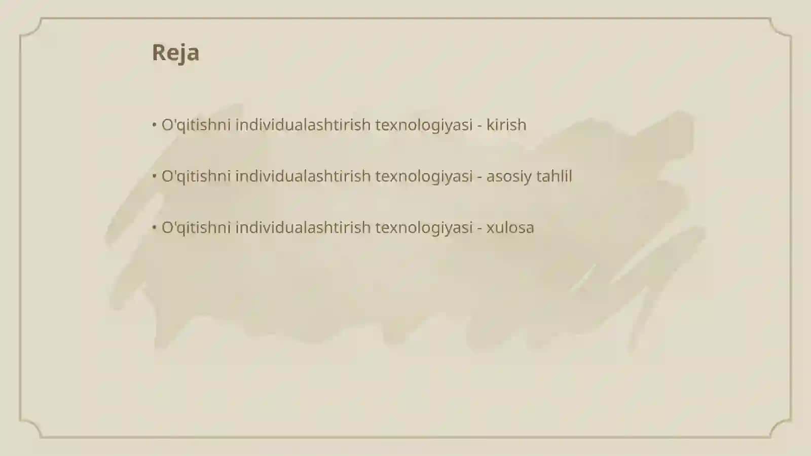 O'qitishni individualashtirish texnologiyasi 2