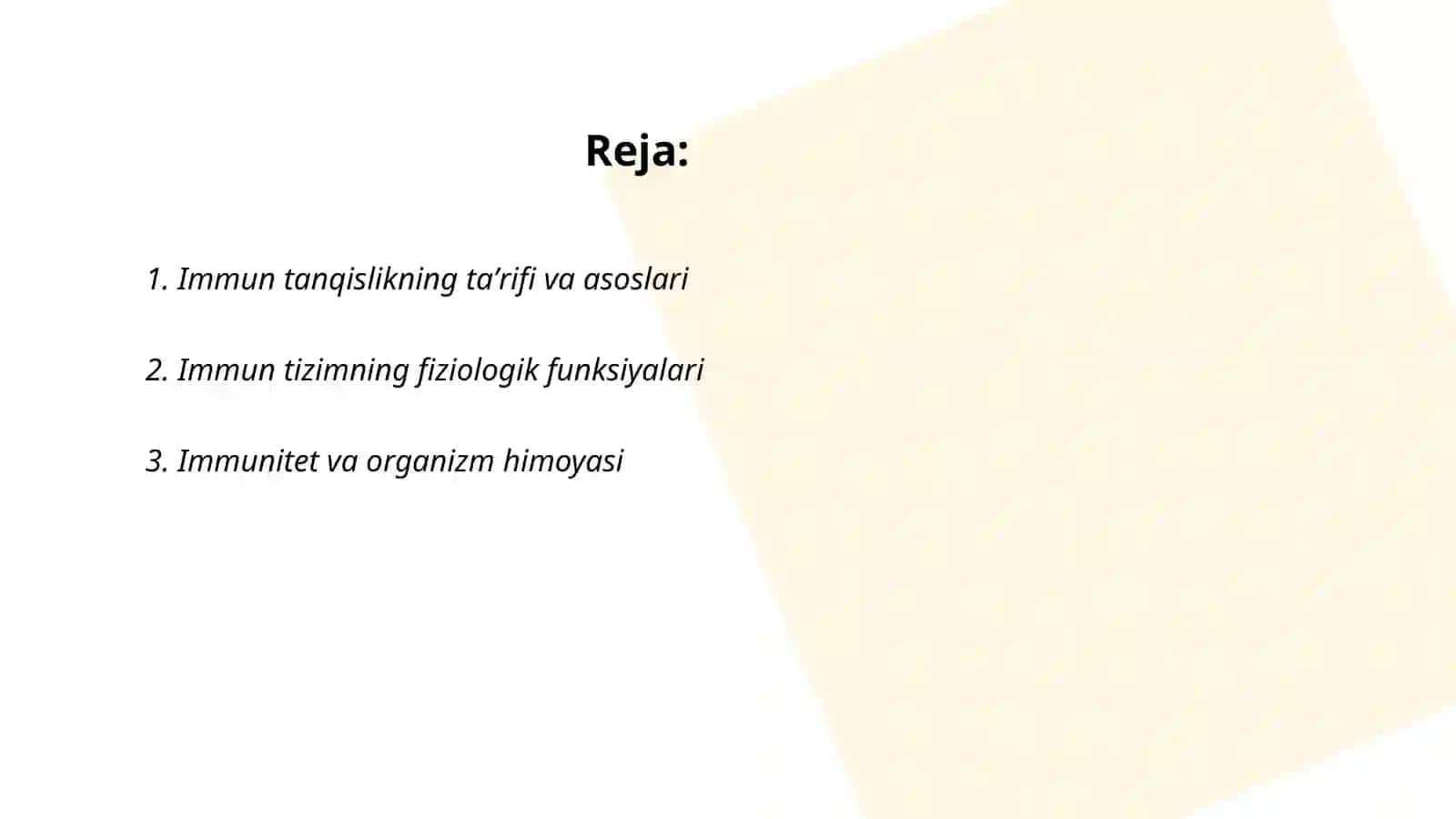 Immun Tanqislikning fiziologik asoslari 2