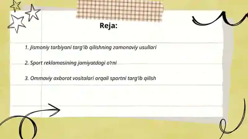 Jismoniy tarbiya va sportni tashviqot va reklama vositalari bilan boshqarish 2