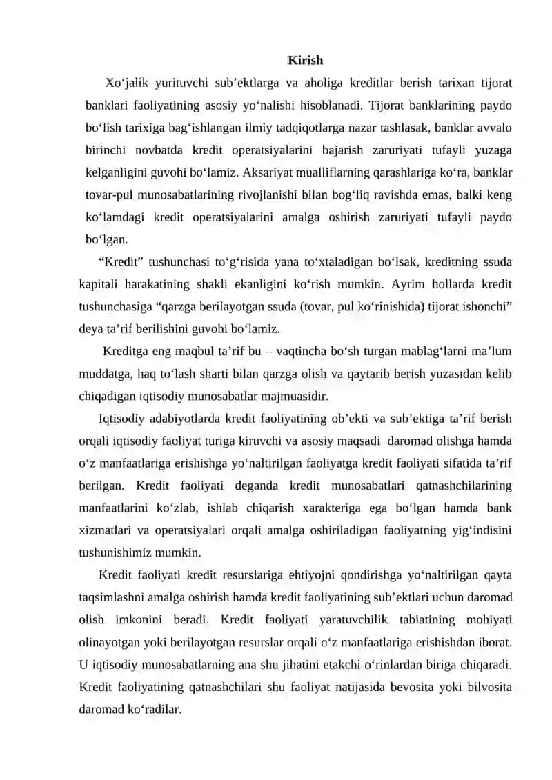 Kreditni ta’minlanganlik tahlili 2