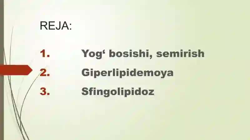 Yog' bosish,semirish, giperlipidermiya sfingolipidozlar 2