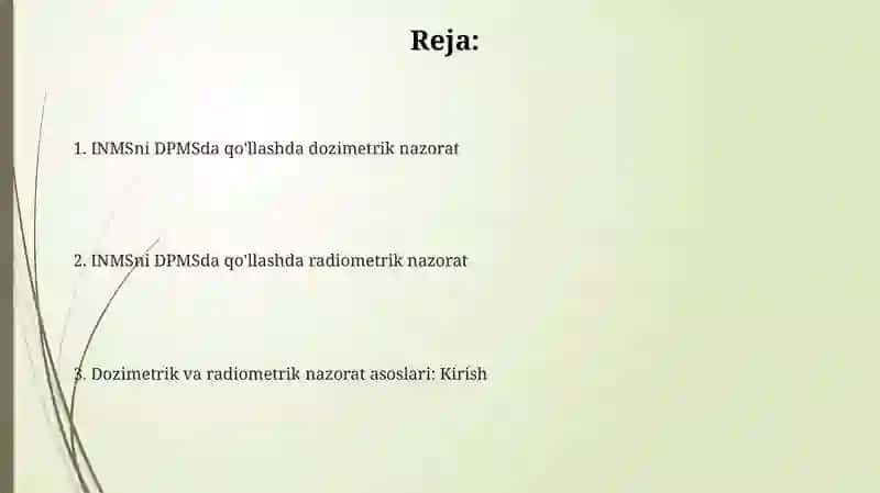 Dozimetrik va radiometrik nazorat asoslari 2