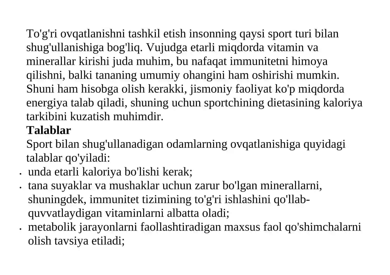 SPORTCHINING RATSIONAL OVQATLANISHI 2