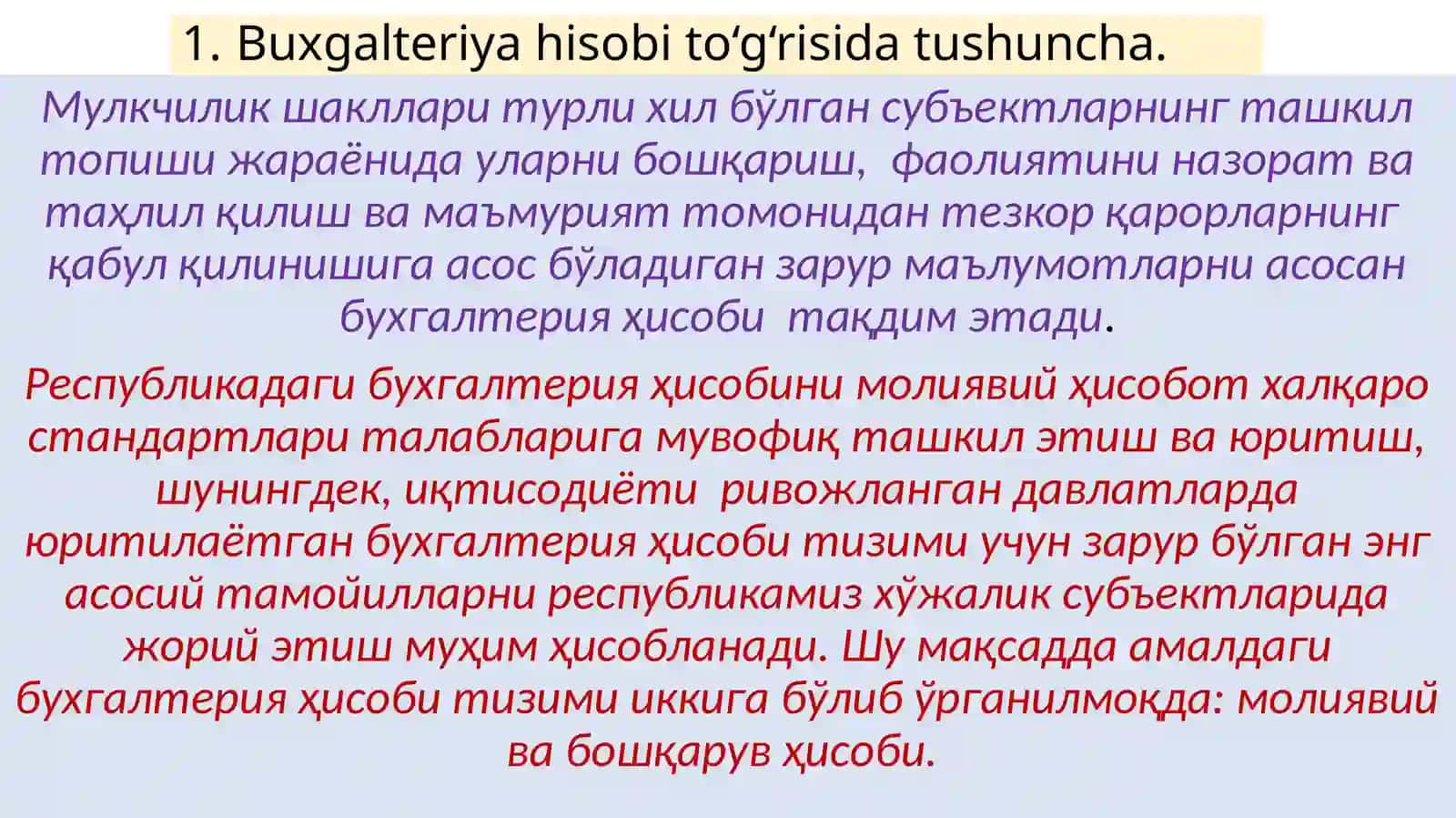 Buxgalteriya hisobi xizmatinitashkil etish 2