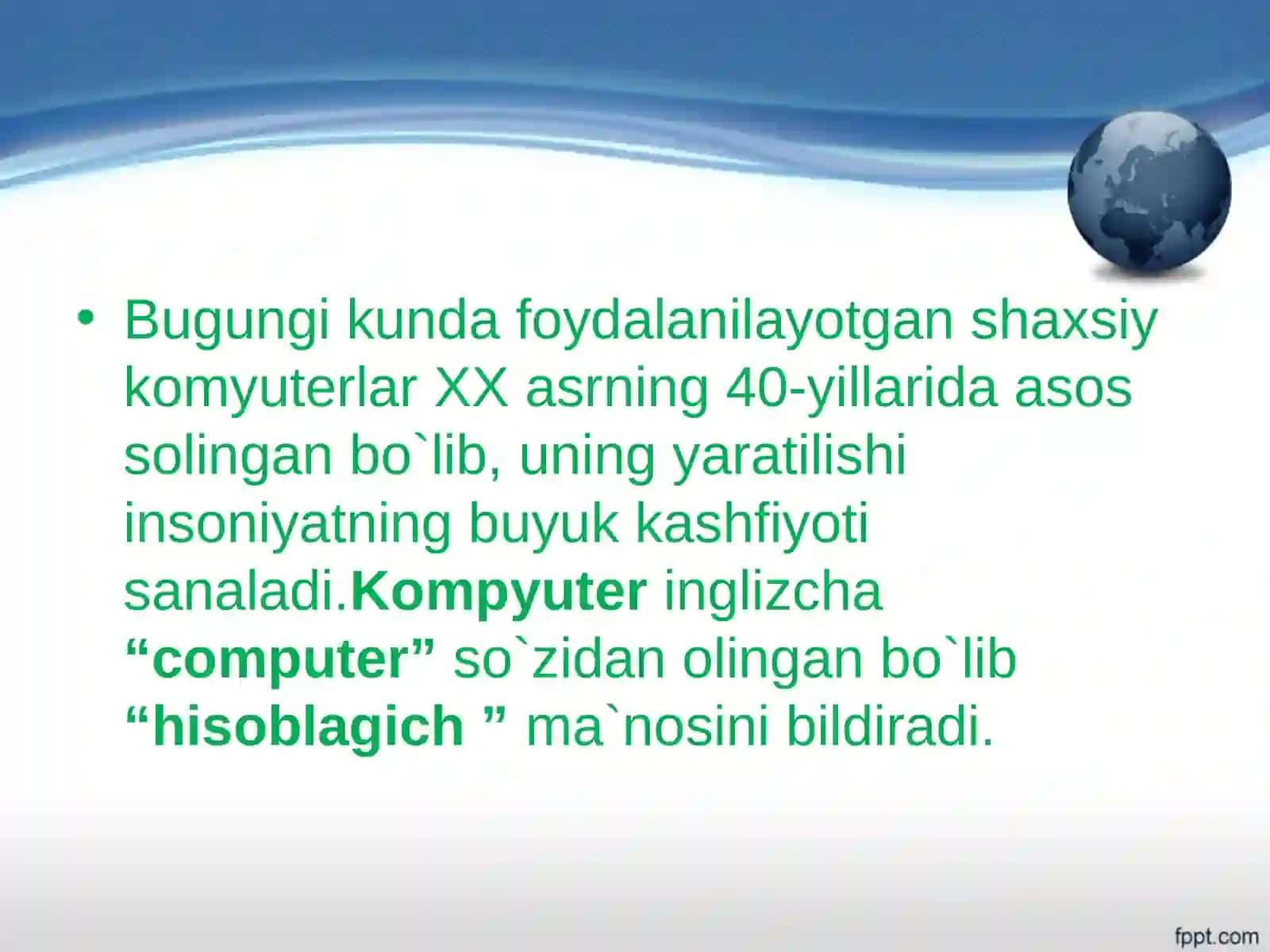Kompyuter. Kompyuterning asosiy qurilmalari va ularning vazifalari 2