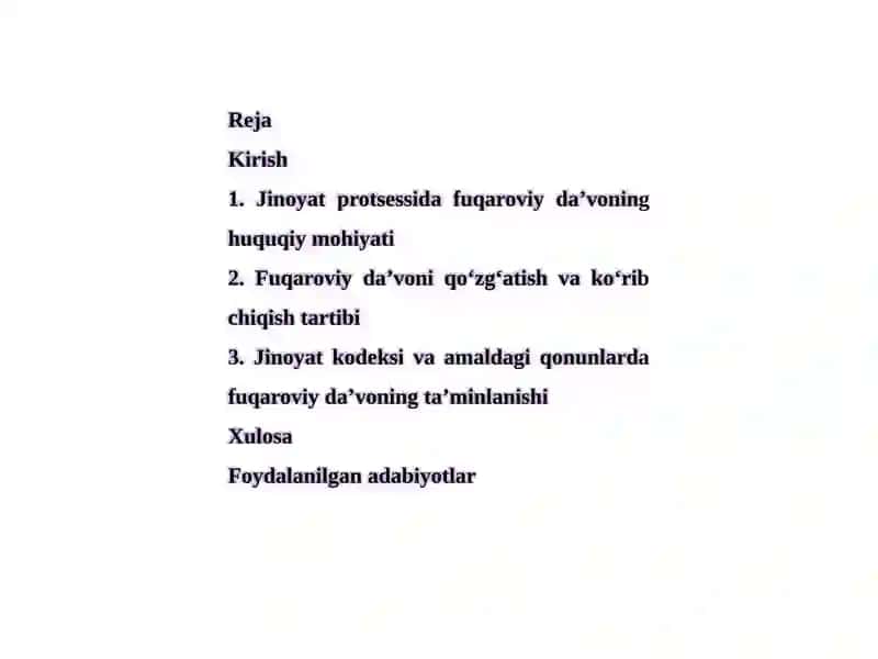 Jinoyatprotsessidafuqaroviyda’vo 2