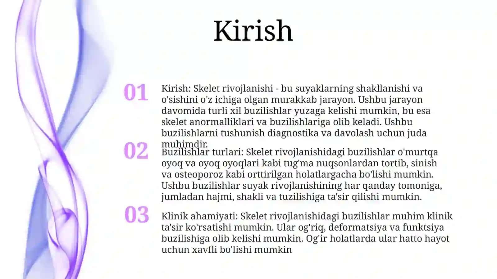 Suyaklarni Rivojlanishdagi Buzilishlari 2
