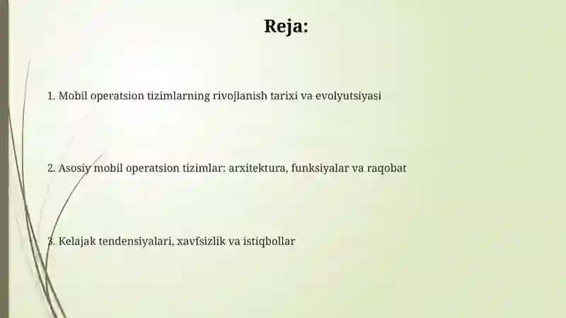 Mobil operatsion tizimlarning rivojlanish tarixi 2