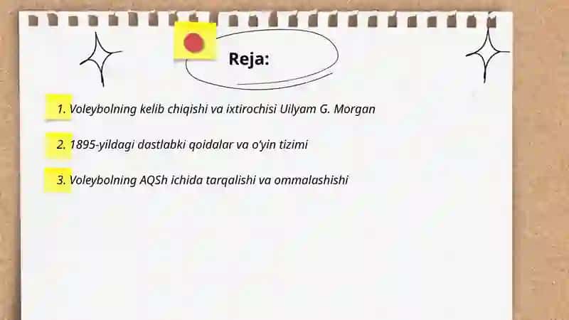 Voleybolning kelib chiqishi va ixtirochisi Uilyam G. Morgan 2