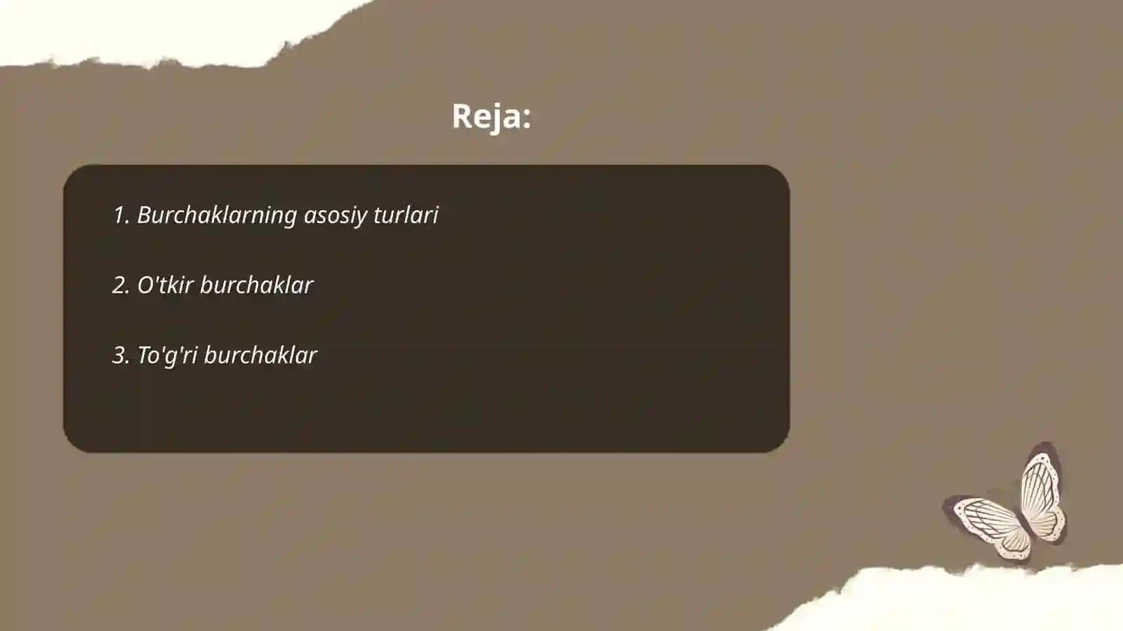 Burchak turlari 2