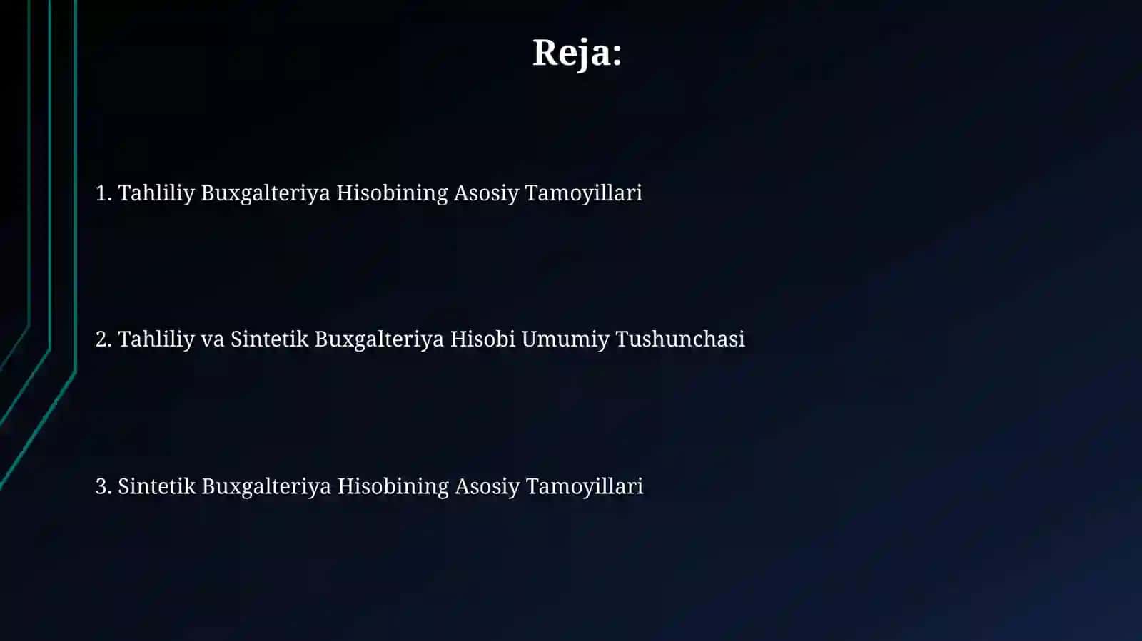 Tahliliy va Sintetik Buxgalteriya Hisobi Umumiy Tushunchasi 2