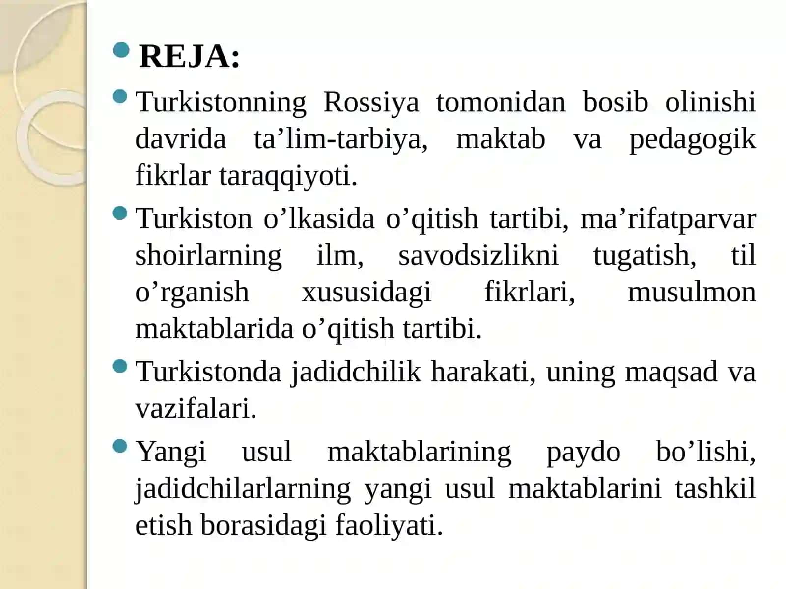 Turkistonning Rossiya tomonidan bosib olinishi davrida ta’lim-tarbiya 2