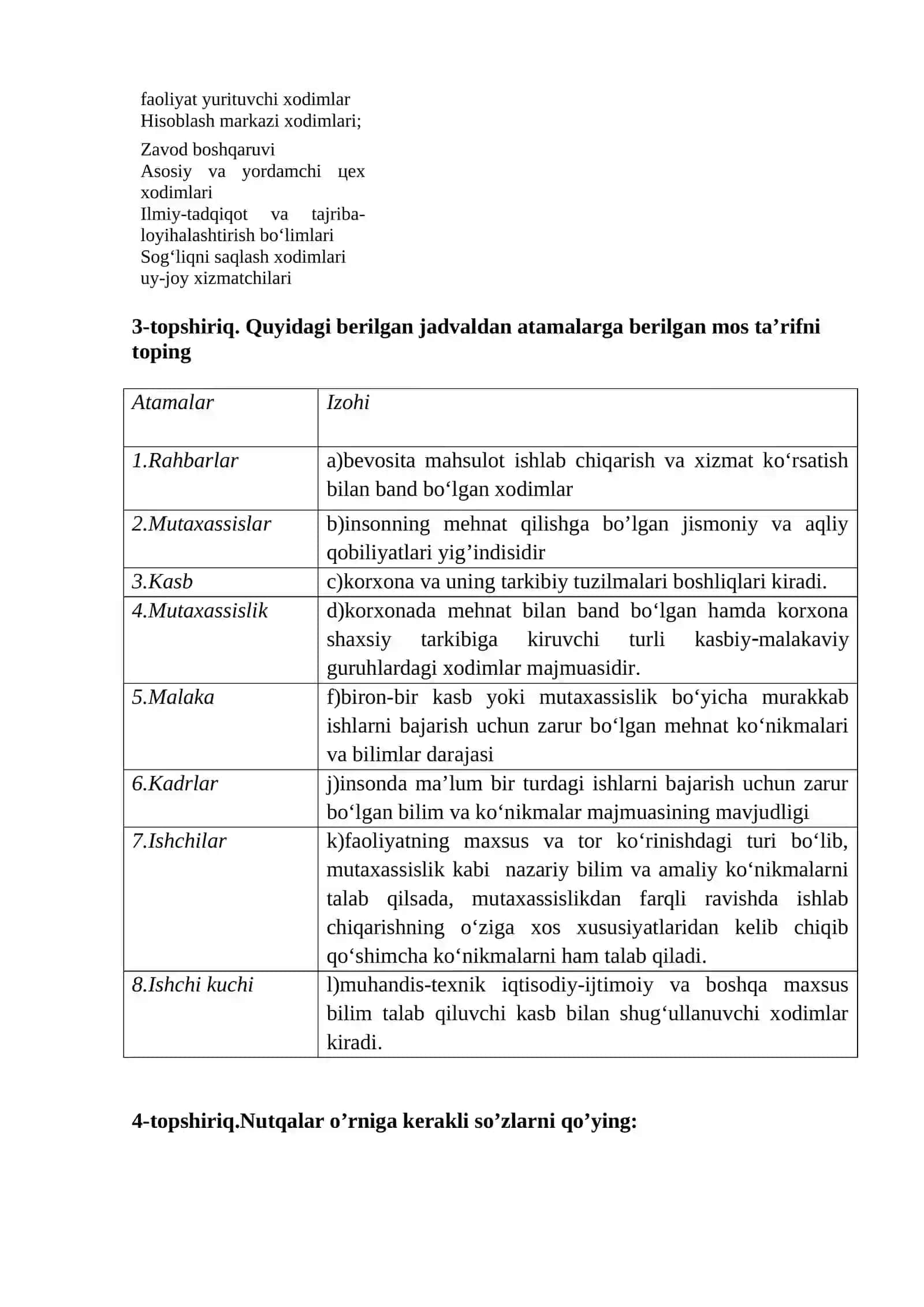 4-mavzu. KORXONANING MEHNAT RESURSLARI 2