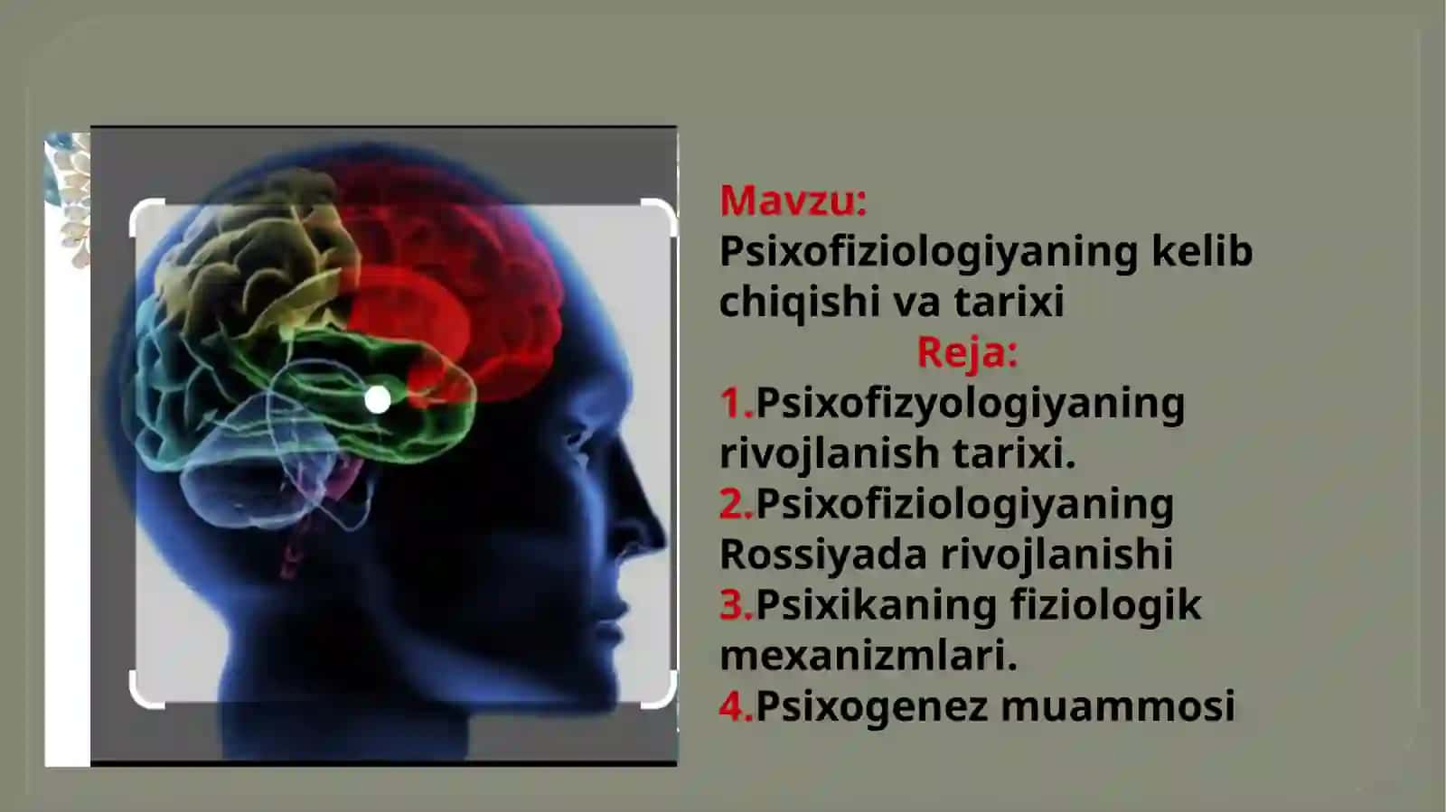 Psixofiziologiyani rivojlantirish 2