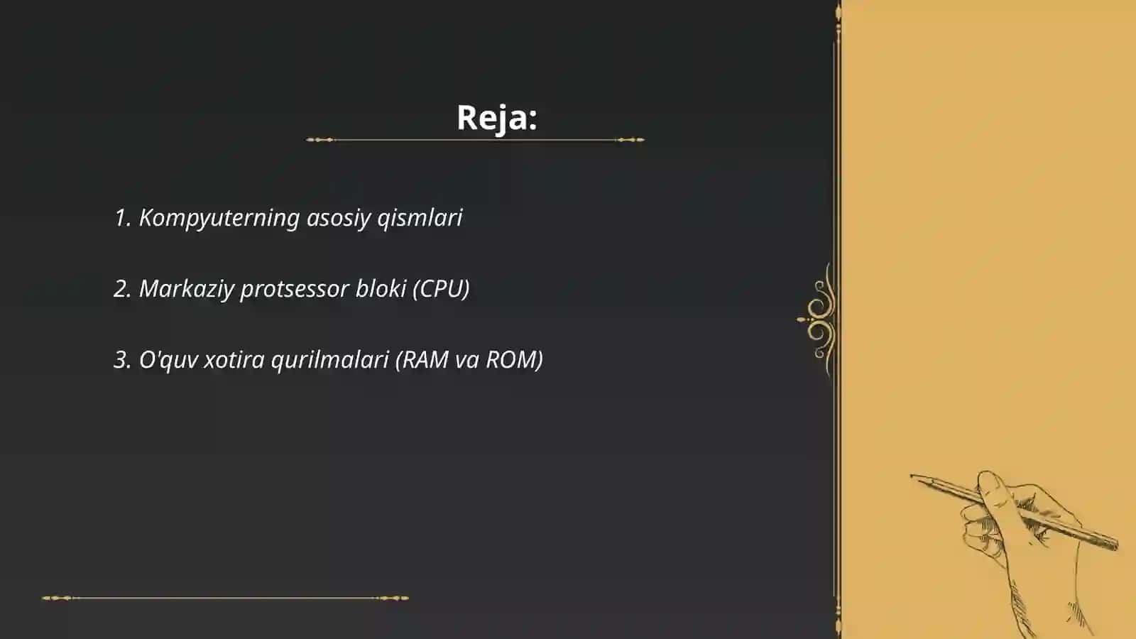 Kompyuterning asosiy va qo'shimcha qurilmalari 2