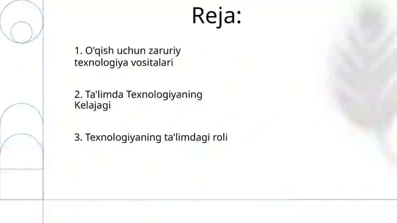 Texnologiya ta'limi va texnologik vositalar 2
