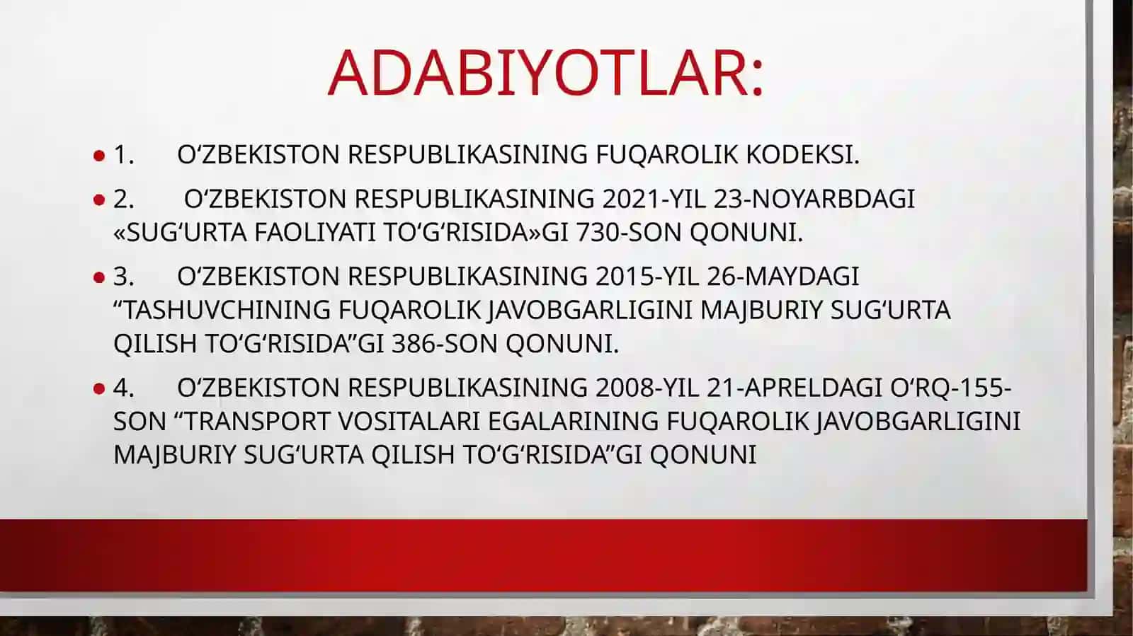 Sug‘urtafaoliyatining huquqiy asoslari 2